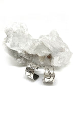 Benjamin Forest "Silver Shards" Post Hoop Earrings