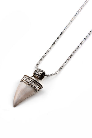 
                
                    Load image into Gallery viewer, Fossilized Great White Shark Tooth Pendant
                
            
