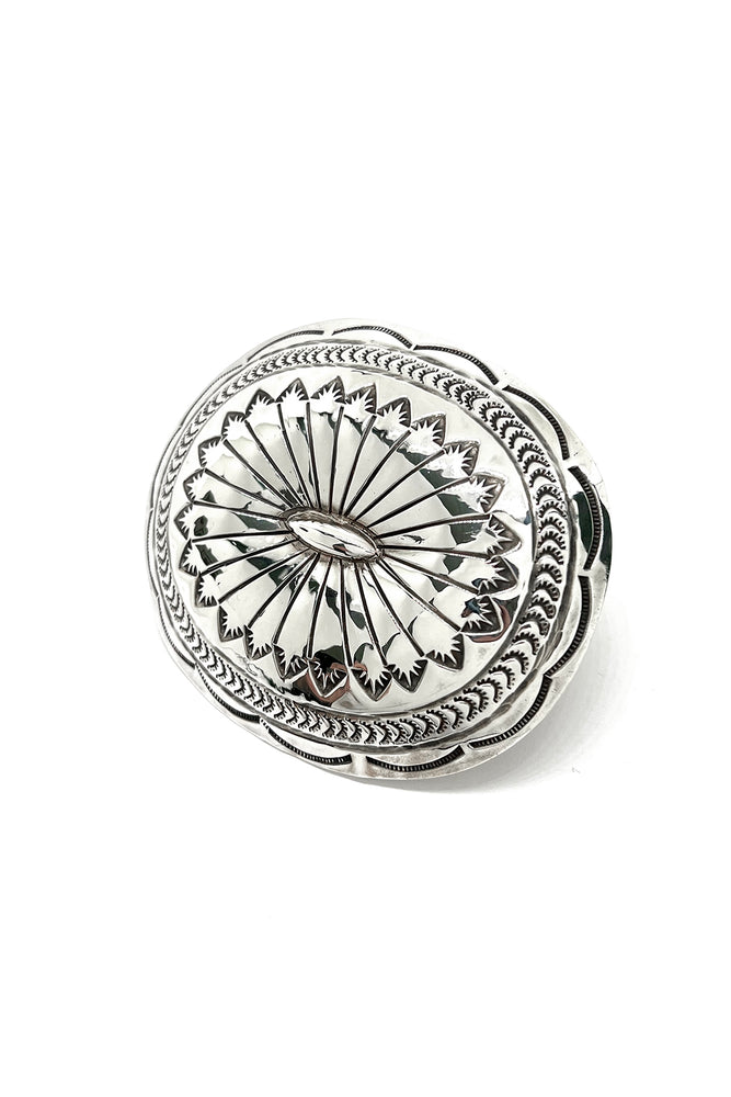 
                
                    Load image into Gallery viewer, Navajo Sterling Silver Men&amp;#39;s Belt Buckle
                
            