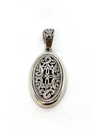 
                
                    Load image into Gallery viewer, Silver cut out pendant
                
            