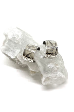 Benjamin Forest "Silver Shards" Post Hoop Earrings