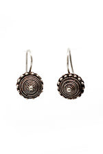 Single Flower Sterling Silver Laos Earrings