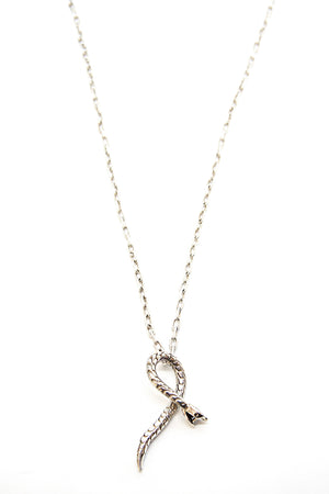 
                
                    Load image into Gallery viewer, Single Silver Snake Pendant
                
            