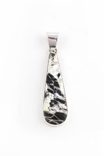 White Buffalo Turquoise Teardrop Pendant