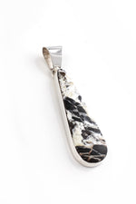 White Buffalo Turquoise Teardrop Pendant