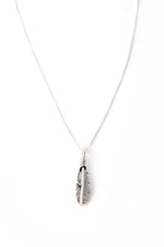 Small Navajo Feather Pendant with Sterling Silver Chain