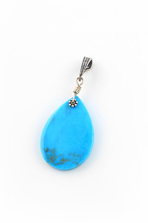 
                
                    Load image into Gallery viewer, Blue Turquoise Small Slab Pendant
                
            
