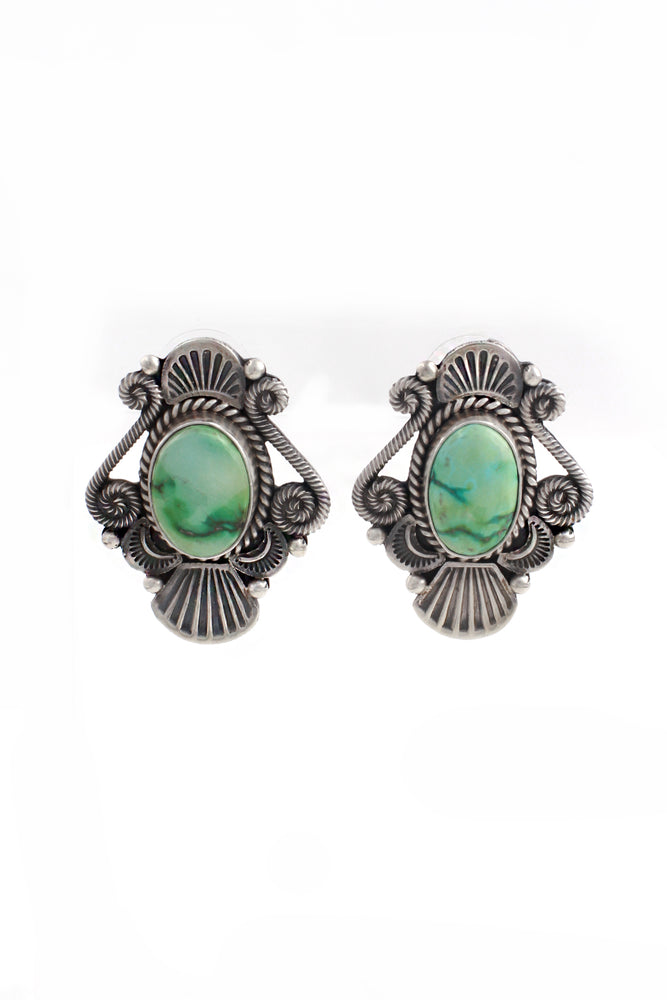 M&R Calladitto Sonoran Gold Turquoise Post Earrings