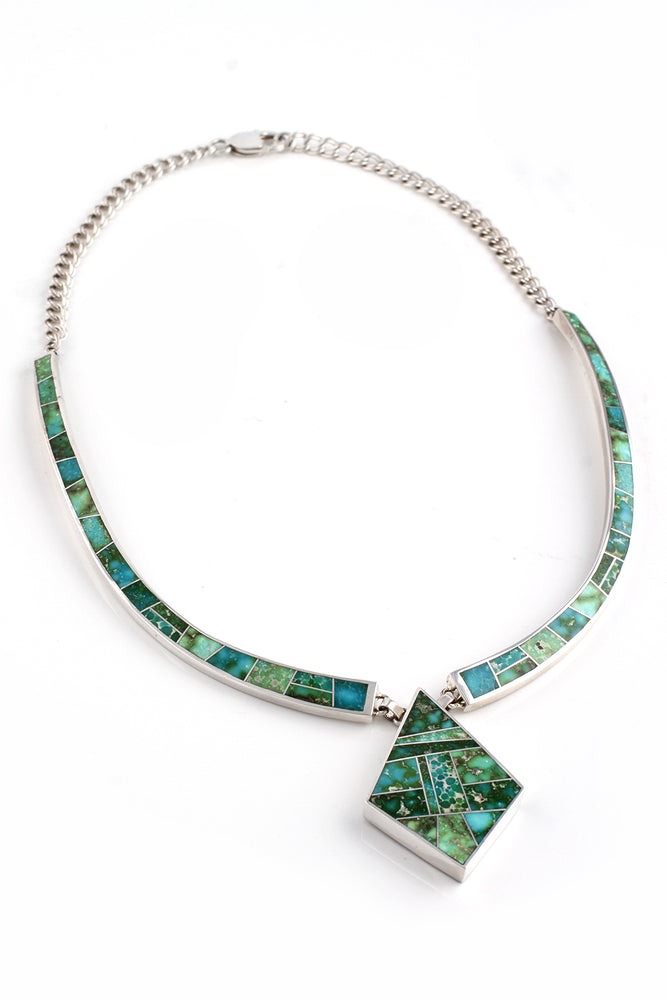 Sonora Gold Turquoise Inlay Necklace