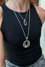 Sonora Gold Turquoise Inlay Pendant