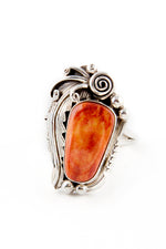 Navajo Applique Spiny Shell Ring (Size 7 ½)