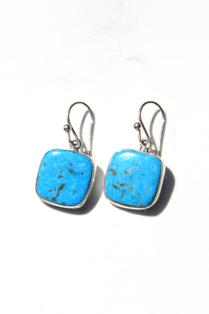 Turquoise Square Modern Earrings