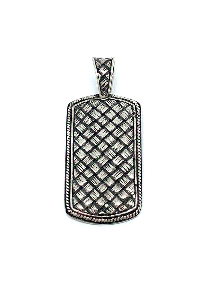 
                
                    Load image into Gallery viewer, Men’s Sterling Silver Woven Pendant
                
            