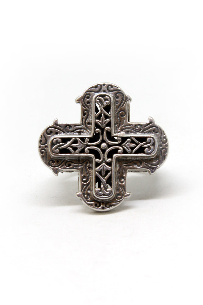 
                
                    Load image into Gallery viewer, Sterling silver cross ring
                
            