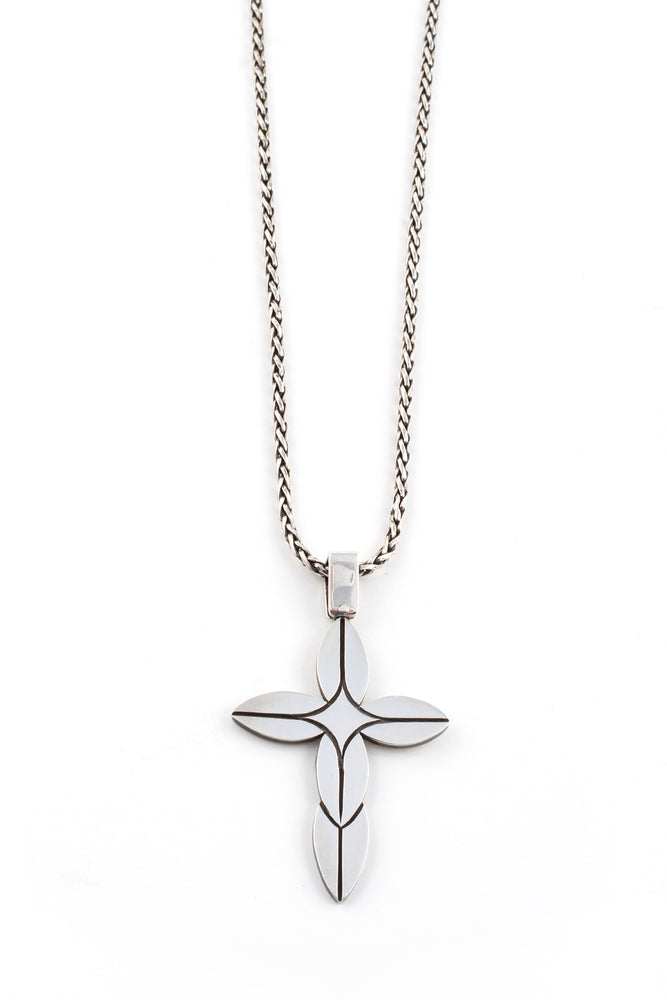 
                
                    Load image into Gallery viewer, Modern Sterling Silver Cross Pendant
                
            