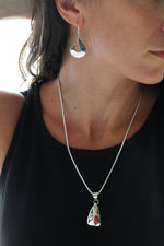 Everett and Mary Teller Curved Silver Overlay Earrings