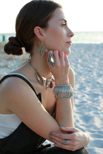 Leander Tahe Contemporary Sterling Silver Earrings