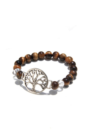
                
                    Load image into Gallery viewer, Tree of Life Tiger&amp;#39;s Eye Power Bracelet
                
            