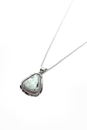
                
                    Load image into Gallery viewer, Thomas Francisco Dry Creek White Turquoise Pendant
                
            