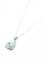 Simple Dry Creek White Turquoise Pendant