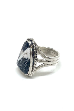 White Buffalo Turquoise Ring (Size 7)