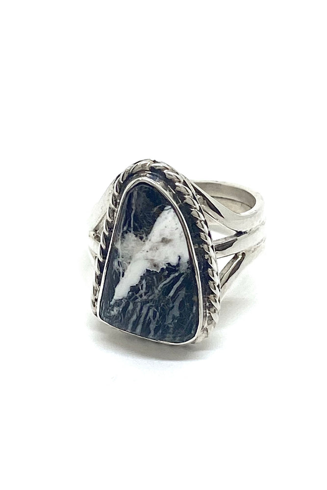 White Buffalo Turquoise Ring (Size 7)