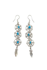 Navajo Triple Dream Catcher Earrings