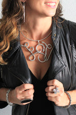Triple Snake Pendant on model