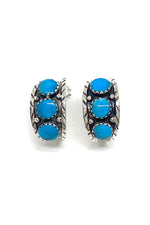Navajo Turquoise Hoop Earrings
