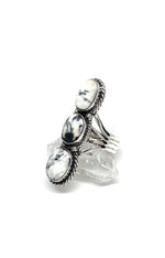 John King White Buffalo Statement Ring (Size 7)