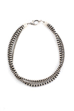 Triple Strand Oxidized Sterling Silver Beads