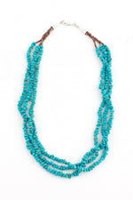 Triple Strand Turquoise Nugget Necklace