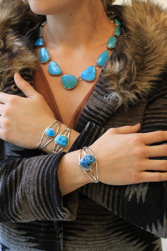 Navajo Bright Blue Turquoise Bracelet
