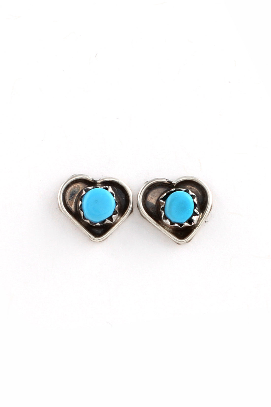 Children's Turquoise Heart Earrings – Silver Eagle Gallery