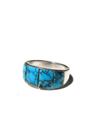 Navajo Turquoise Inlay Ring (Size 7 3/4)