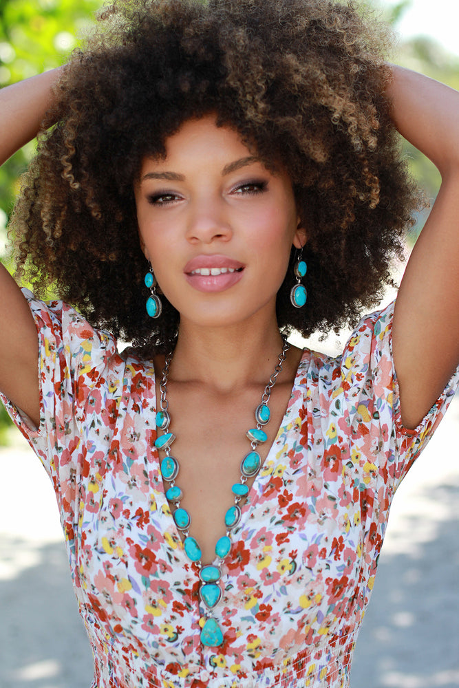Bobby Johnson Sonoran Gold Turquoise Lariat Necklace