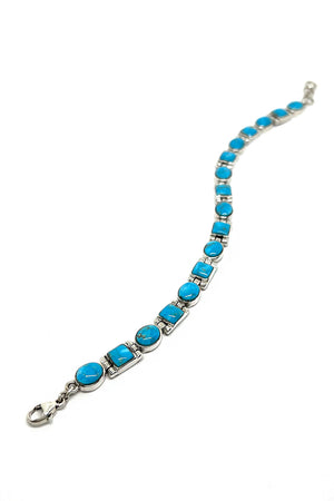 Terry Wood Blue Ridge Turquoise Link Bracelet