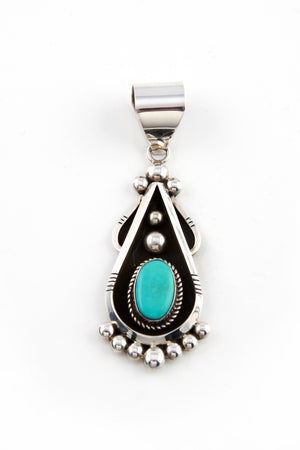
                
                    Load image into Gallery viewer, Lorena Nez Navajo Turquoise Pendant
                
            