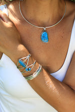 Petite Navajo Turquoise Nugget Cuff Bracelet
