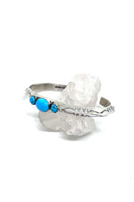 Leander Tahe Kingman Turquoise Sterling Silver Cuff Bracelet
