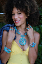 Navajo Turquoise Sterling Silver Applique Cuff Bracelet