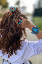 Tyler Brown Navajo Turquoise Cluster Cuff Bracelet