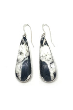 Navajo White Buffalo Teardrop Earrings