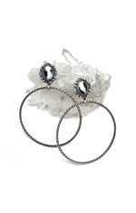 Large White Buffalo Statement Earrings
