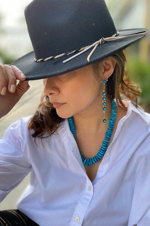 
                
                    Load image into Gallery viewer, Sleeping Beauty Turquoise and Sterling Silver Zuni Post Earrings
                
            